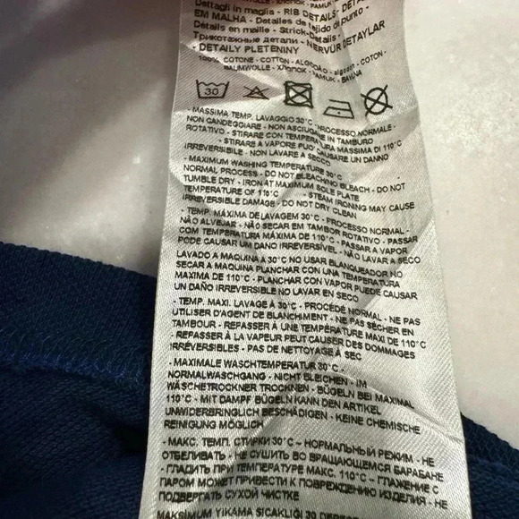 A|X Armani Exchange Men's, Slim Fit Short Sleeve Polo Shirt, Navy Blue, Sz M - Picture 6 of 9